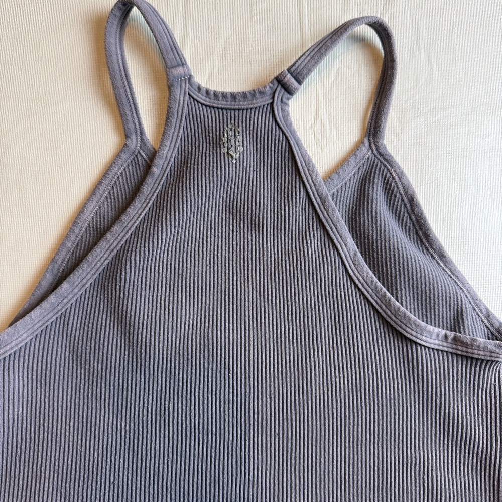 FP Movement Run Happy Tank Gray and Teal Ribbed Tank Tops Size M/L - Picture 8 of 11